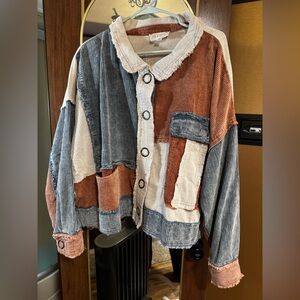 Patchwork Corduroy Jacket - Multicolor Oli & Hali super fall fun vibes!
